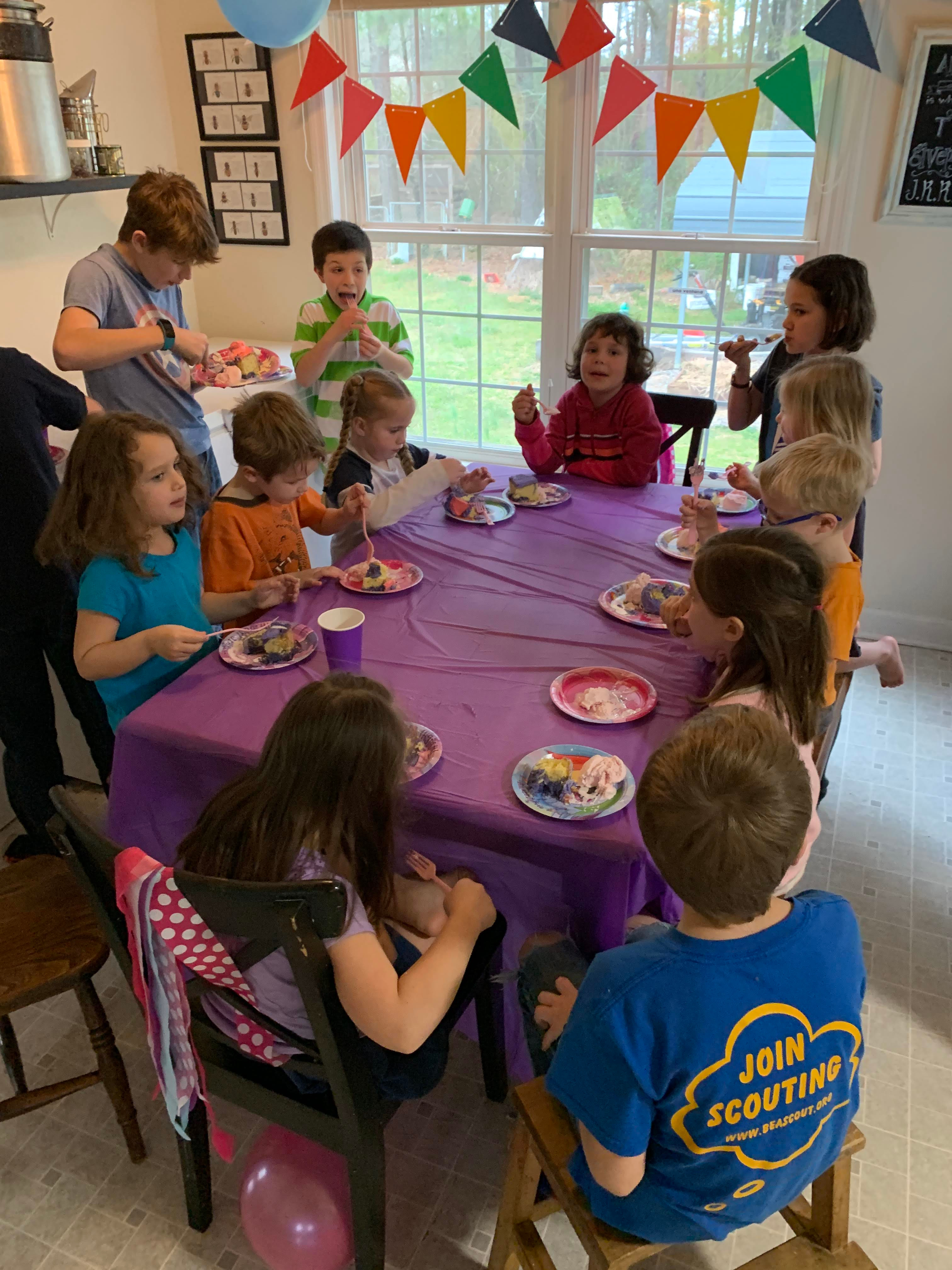 eating cake